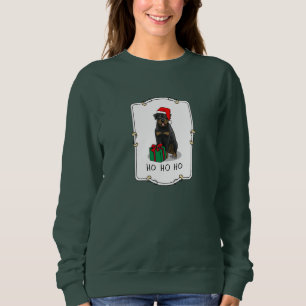 Jul Jultomten Hat Rottweiler Hund Funny T Shirt