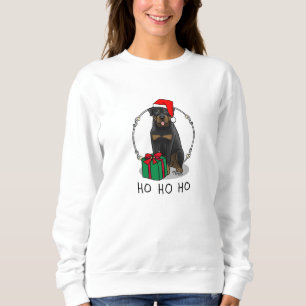 Jul Jultomten Hat Rottweiler Hund Funny T Shirt