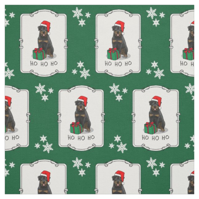 Jul Jultomten Hat Rottweiler Hund Funny Tyg (Provkarta)