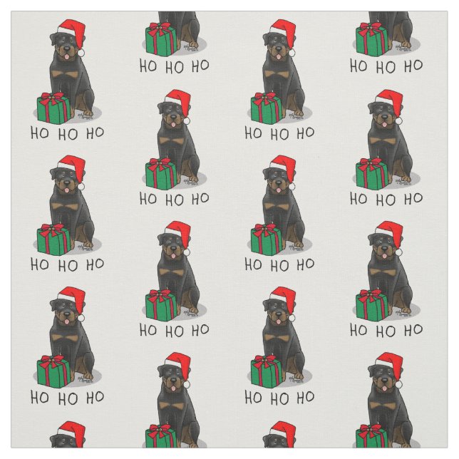 Jul Jultomten Hat Rottweiler Hund Funny Tyg (Provkarta)