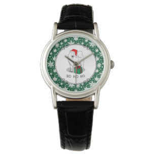 Jul Jultomten Hat Samoyed Hund Cute Armbandsur