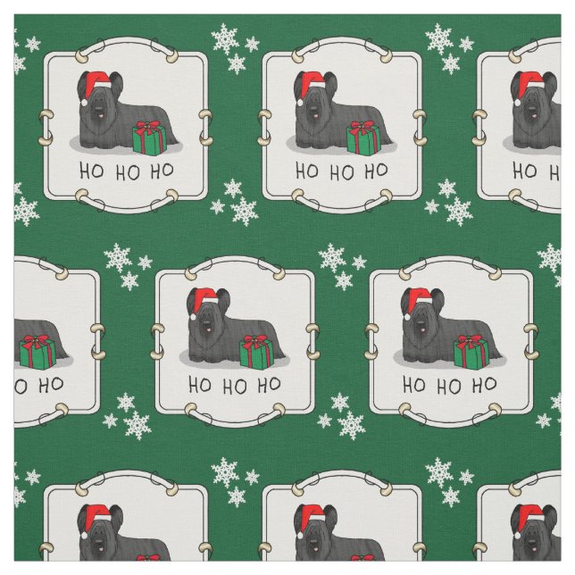 Jul Jultomten Hat Skye Terrier (svart) Tyg (Provkarta)