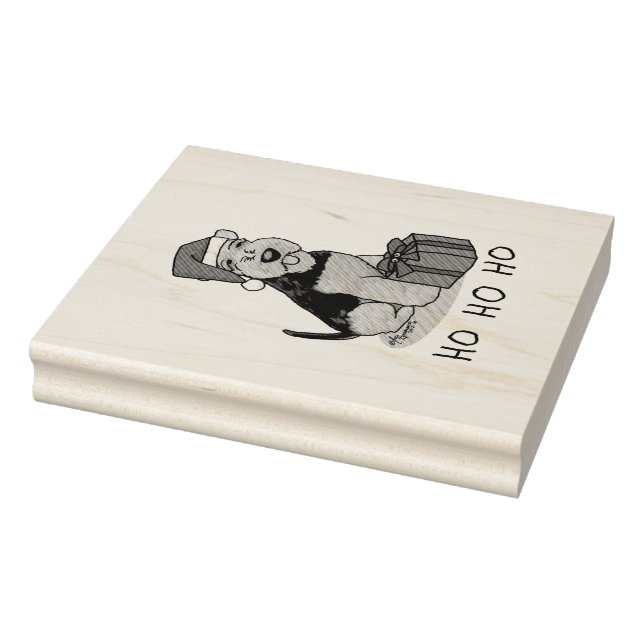 Jul Jultomten Hat Welsh Terrier Hund Cute Stämpel (Stämpel)