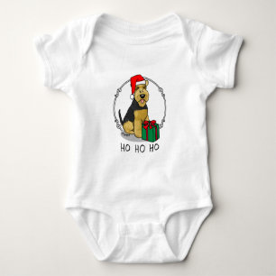Jul Jultomten Hat Welsh Terrier Hund Cute T Shirt