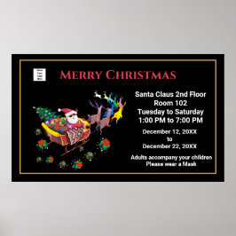 Jul Jultomten Helgdag-timmar anpassa Poster