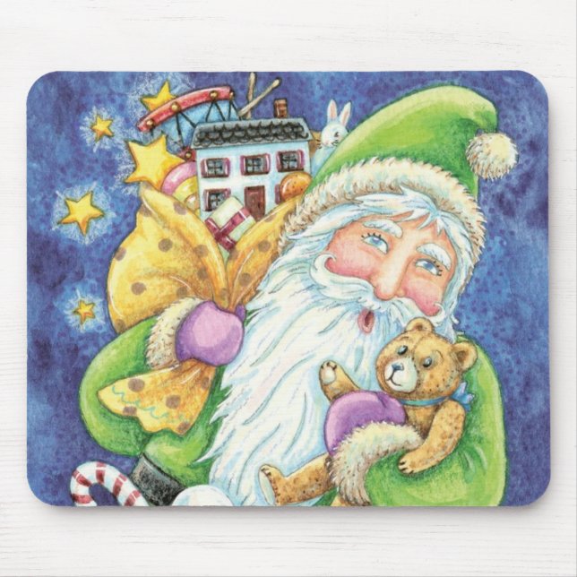 Jul, Jultomten i Skorsten med Leksaker Musmatta (Framsidan)