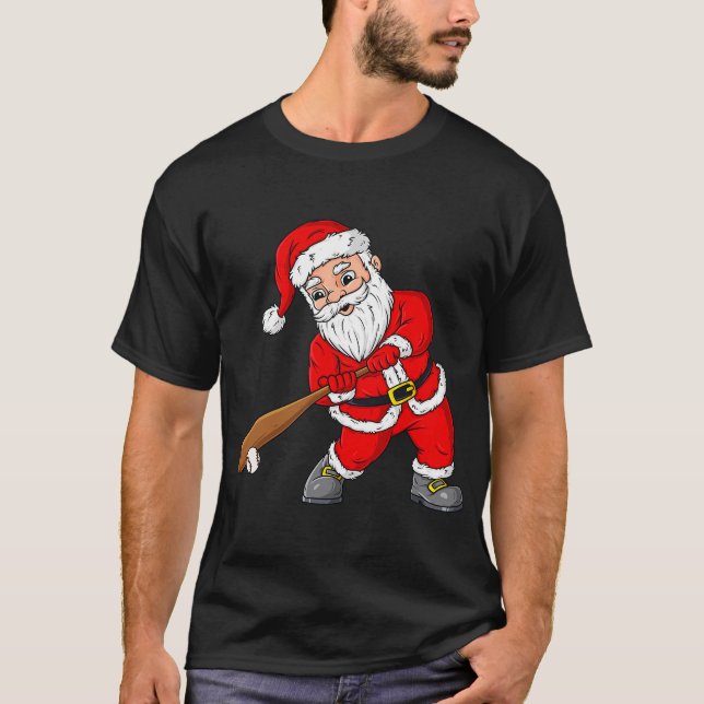 Jul-Jultomten med bojor i Fladdermus med baskiska T Shirt (Framsida)