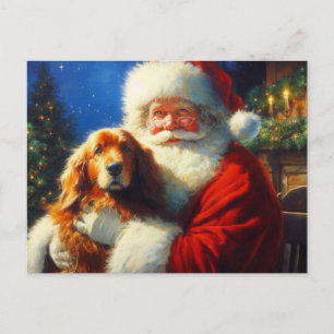 Jul Jultomten med Hundar 4 Helg Vykort