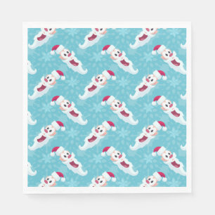 Jul Jultomten med snöflingor Papprare Pappersservett