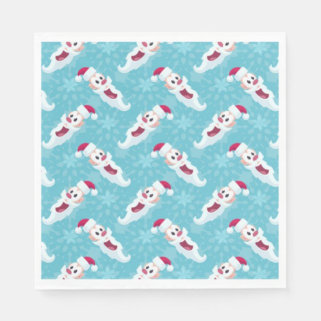 Jul Jultomten med snöflingor Papprare Pappersservett (Framsidan)