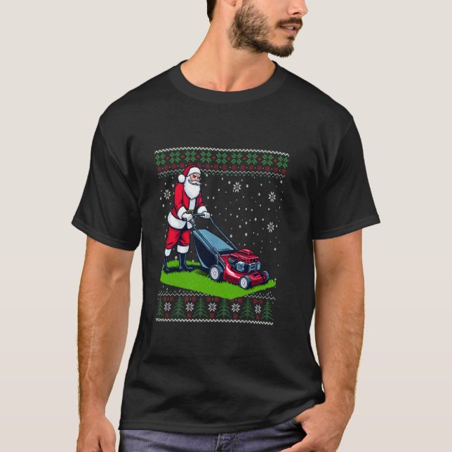Jul Jultomten Mwing Gräsmatta Ugly jul S T Shirt (Framsida)