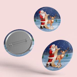 Jul Jultomten och renar Knapp