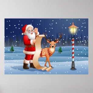 Jul Jultomten och renar Poster