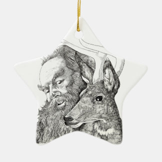 Jul Jultomten och Rener Julgransprydnad Keramik