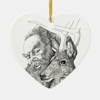 Jul Jultomten och Rener Julgransprydnad Keramik