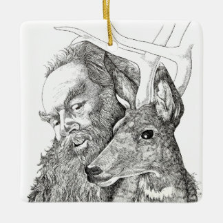 Jul Jultomten och Rener Julgransprydnad Keramik