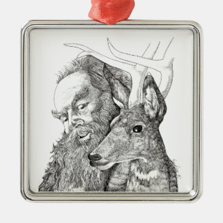 Jul Jultomten och Rener Julgransprydnad Metall