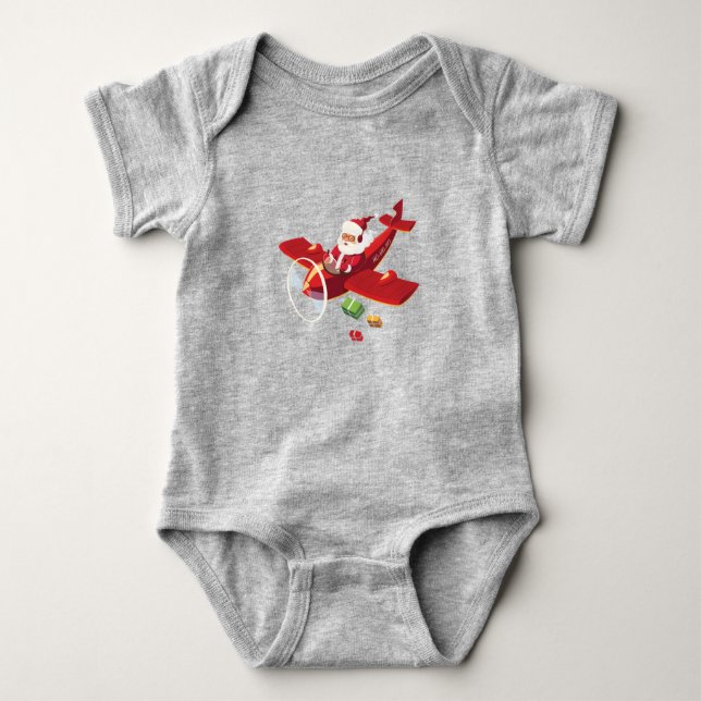 Jul Jultomten Pilot för flygplanet Gift T Shirt (Framsida)