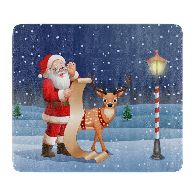 Jul Jultomten Reindeer Cute Winter (Framsidan)