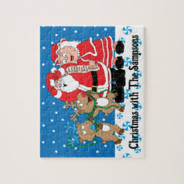 Jul Jultomten Reindeers Pussel