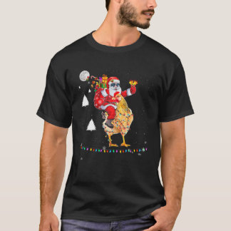 Jul Jultomten Riding Chicken Ljus Julafton H T Shirt