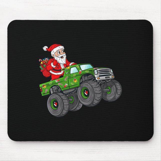 Jul Jultomten Riding i Monster Lastbil Boys Musmatta (Framsidan)