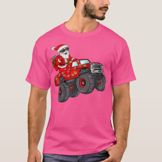 Jul Jultomten Riding Monster Lastbil Boys Ki T Shirt