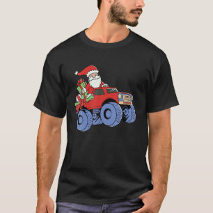 Jul Jultomten Riding Monster Lastbil Boys Ki T Shirt