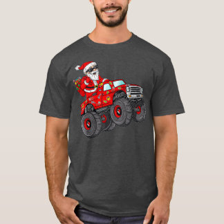 Jul Jultomten Riding Monster Lastbil Boys Ki T Shirt