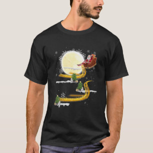 Jul Jultomten Riding Pug Funny Pug Hund Xma T Shirt