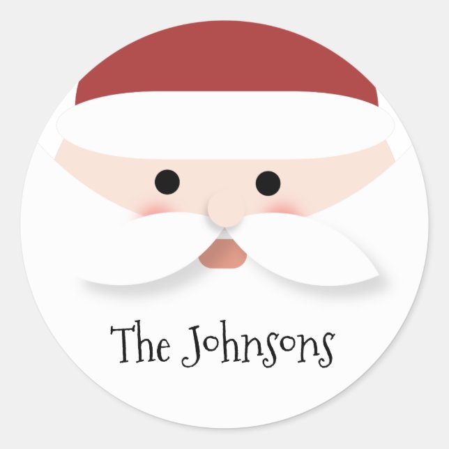 Jul Jultomten Runt Klistermärke (Framsida)