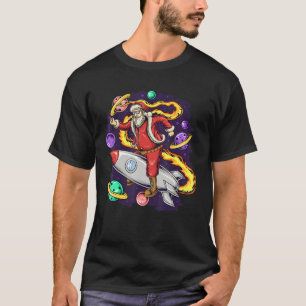 Jul Jultomten Sitta på raketen i Uni T Shirt
