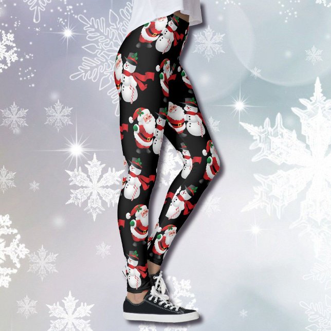 Jul Jultomten Snögubbe Kvinnors förbund Leggings (Skapare uppladdad)