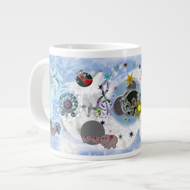 Jul Jultomten Sock Specialty Mugg Jumbo Mugg (Framsida vänster)