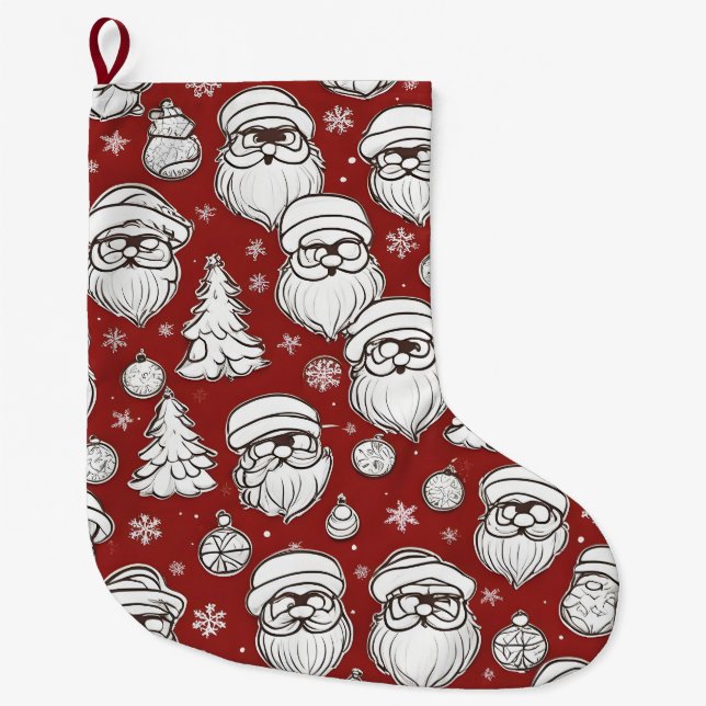 Jul Jultomten Stor Julstrumpa (Framsidan)