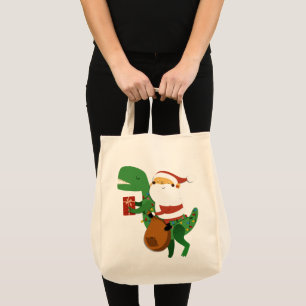 Jul Jultomten T-rex Dinosaur Sleigh Tygkasse