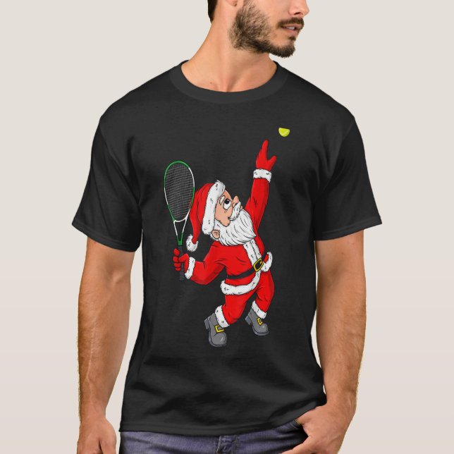 Jul Jultomten Tennis Funny Boys Girls Kids T Shirt (Framsida)