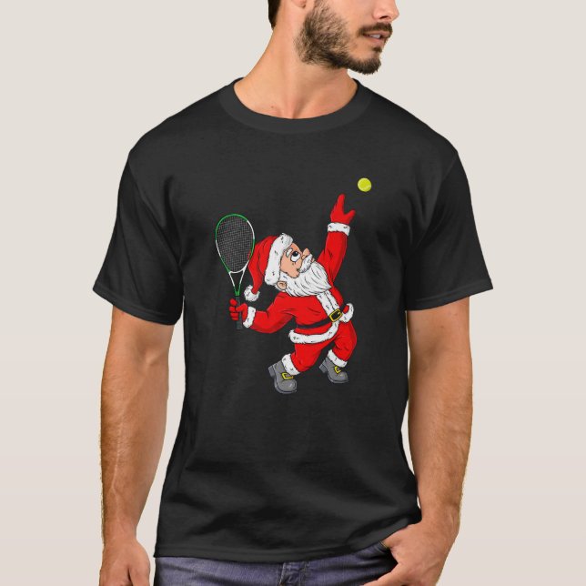 Jul Jultomten Tennis Funny Boys Girls Kids T Shirt (Framsida)