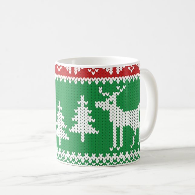 Jul Jumper mönster Kaffemugg (Framsida höger)