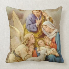 Jul Jungfru Maria, St. Josef, Jesus och ängel Kudde