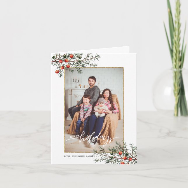 Jul Juniper Ram Säsongs hälsningar 2 Foto Helgkort (Framsida)