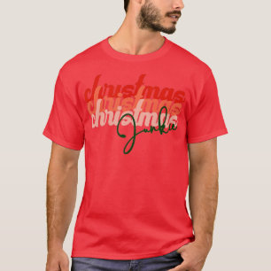 Jul Junkie Leopard Jultomten Funny Julafton T Shirt