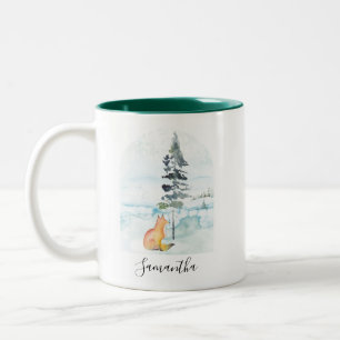 Jul Kaffe koppar Watercolor Fox
