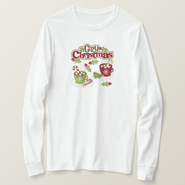 Jul Kakao & Godisstavar Långärmad T-Shirt (Design framsida)