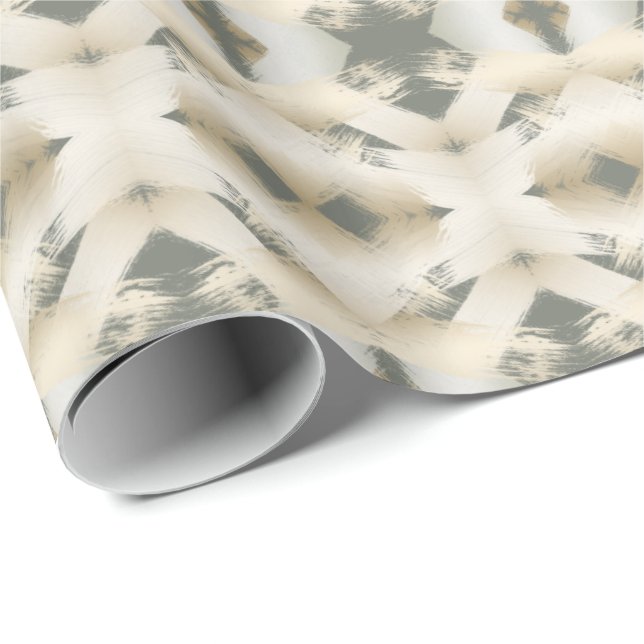 Jul Kaleidoscope Guld-penseldrag Presentpapper (Rullad Hörn)