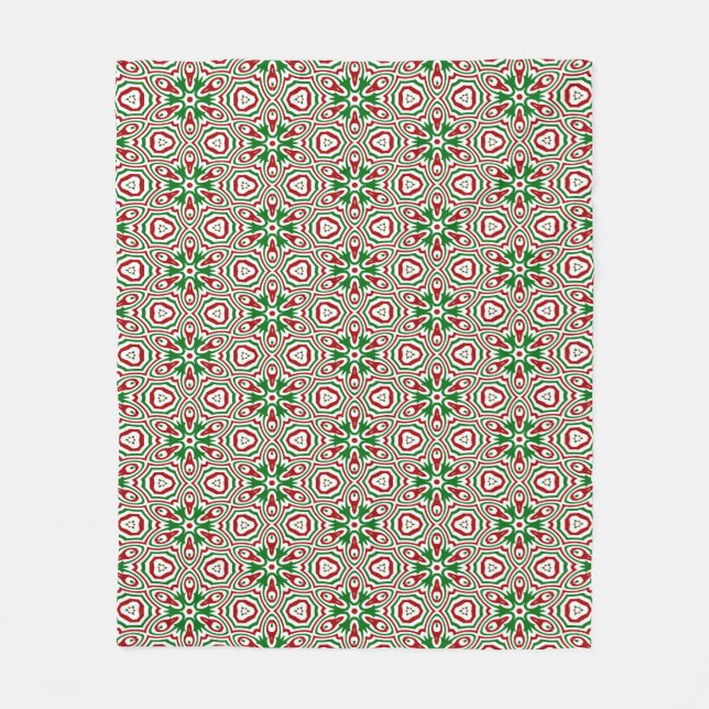 Jul Kaleidoscope Mönster Fleecefilt (Framsidan)