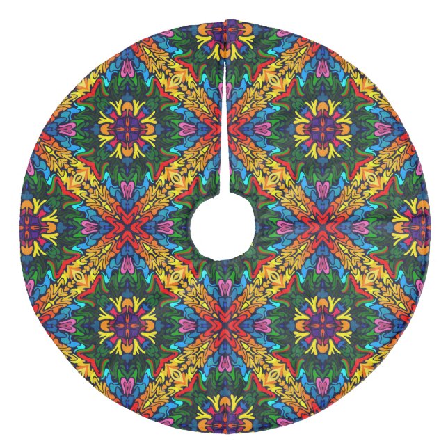 Jul Kaleidoskop Julgransmatta Fleece (Framsidan)