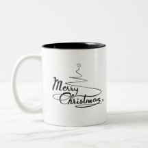 Jul Kalligrafisk text med Julgran