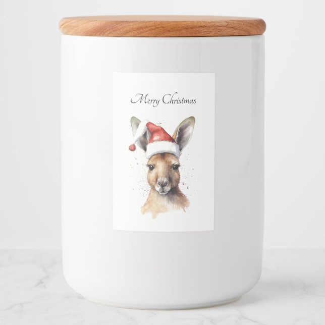 Jul Kangaroo, anpassadet Mat Etikett (Framsida)