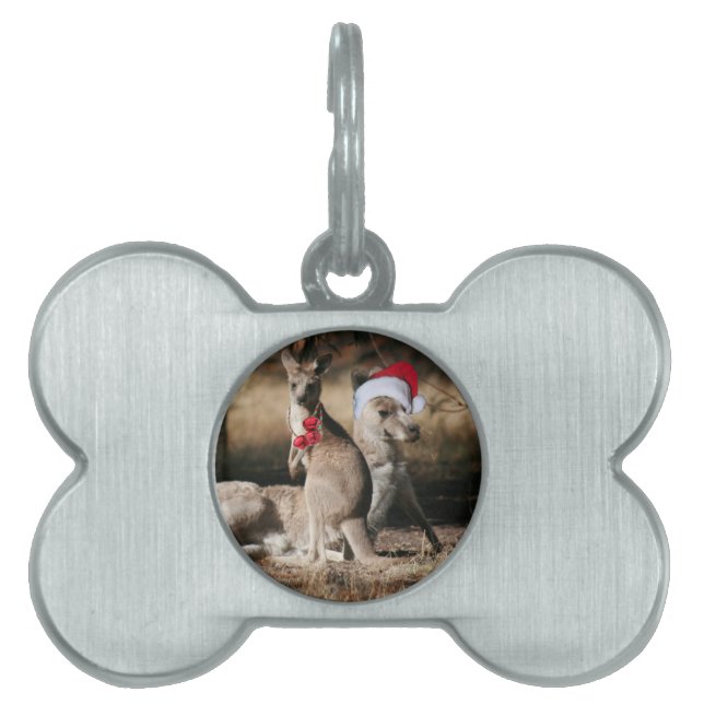 Jul Kangaroos Australian Stil ID-bricka Husdjur (Framsidan)